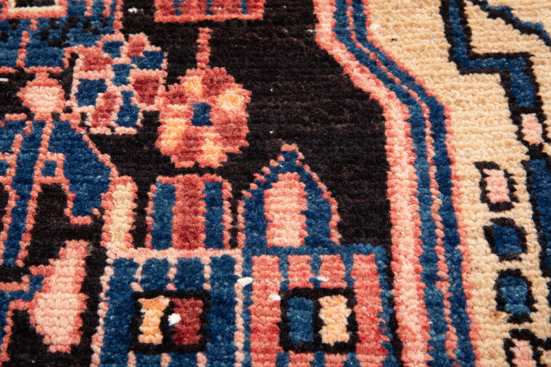 11' 4" x 5' Excellent Hand-Knotted Vintage Tribal Rug - Yasi & Fara 