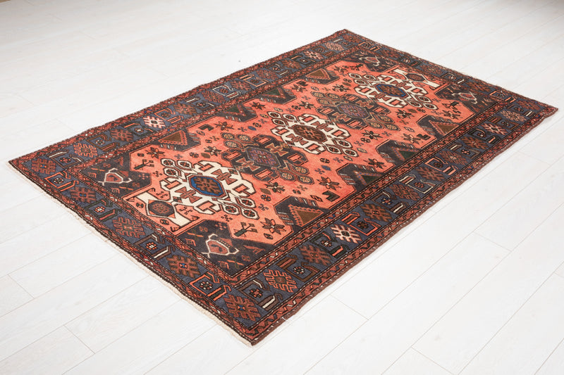 6' 7" x 4' 1" Excellent Hand-Knotted Vintage Tribal Rug - Yasi & Fara 