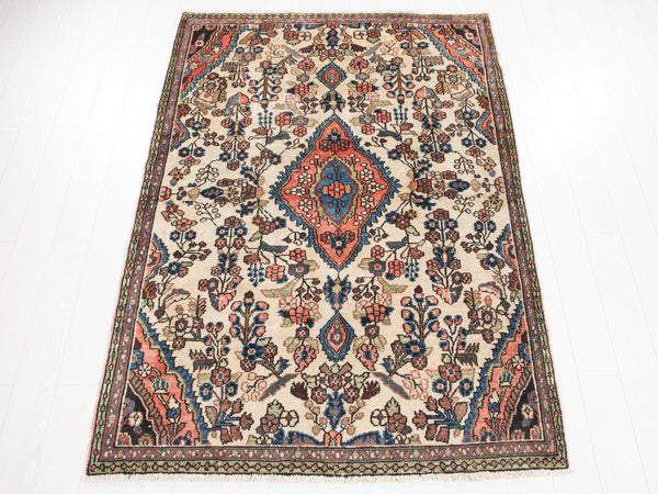 7' 6" x 5' Excellent Hand-Knotted Vintage Tribal Rug - Yasi & Fara 