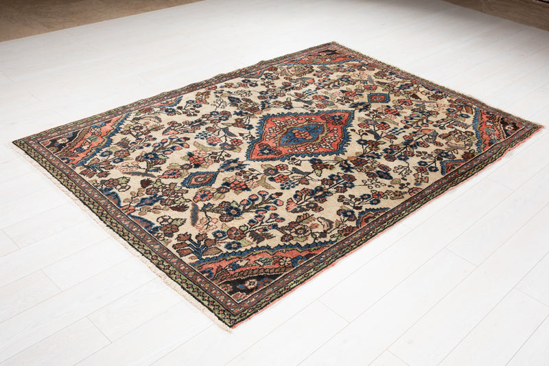 7' 6" x 5' Excellent Hand-Knotted Vintage Tribal Rug - Yasi & Fara 