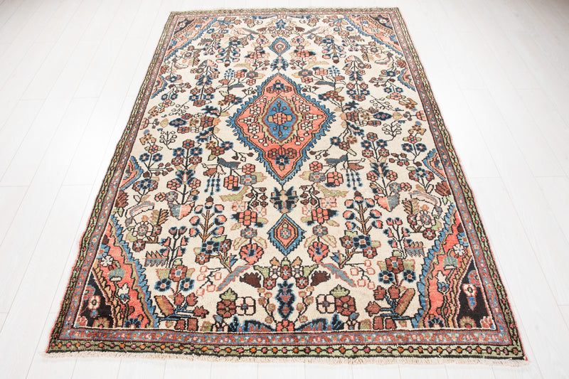 7' 6" x 5' Excellent Hand-Knotted Vintage Tribal Rug - Yasi & Fara 