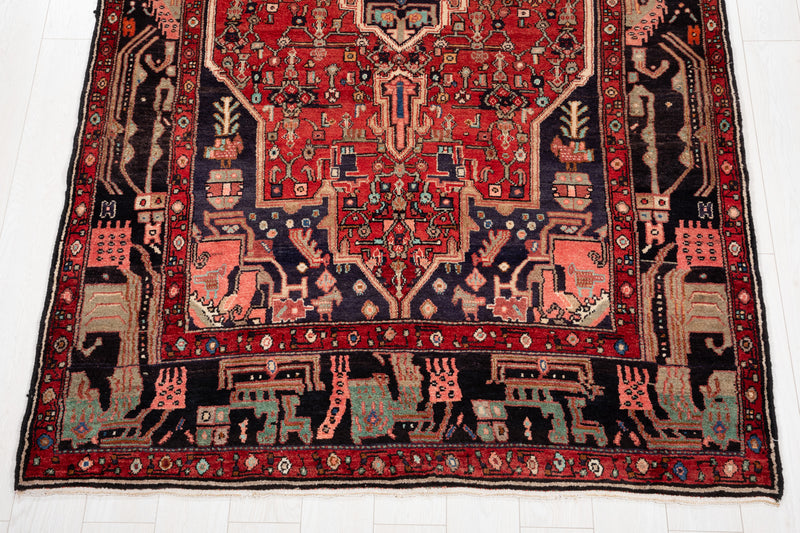 9' 5" x 5' 2" Excellent Hand-Knotted Vintage Collectible Tribal Rug - Yasi & Fara 