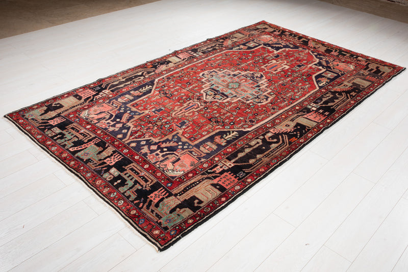 9' 5" x 5' 2" Excellent Hand-Knotted Vintage Collectible Tribal Rug - Yasi & Fara 