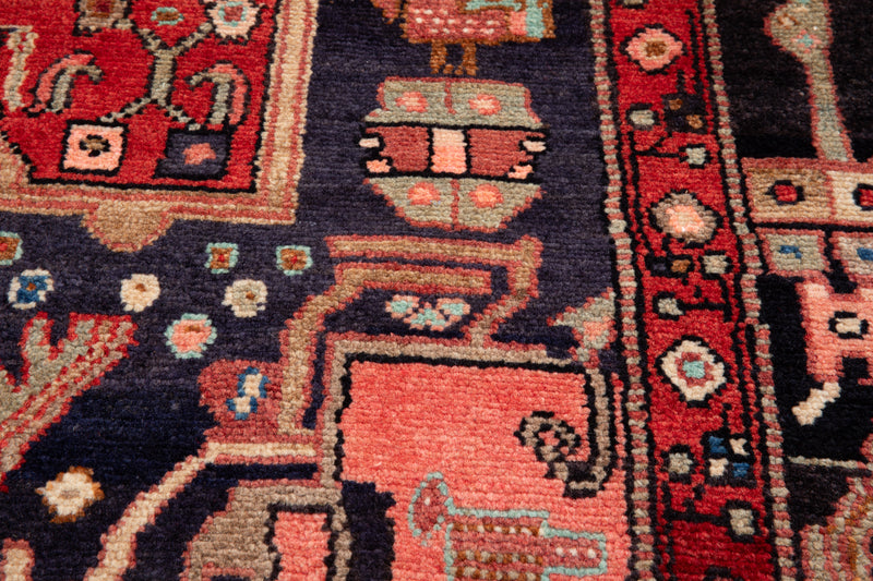 9' 5" x 5' 2" Excellent Hand-Knotted Vintage Collectible Tribal Rug - Yasi & Fara 