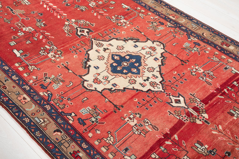 10' 8" x 5' 3" Excellent Hand-Knotted Antique Tribal Rug - Yasi & Fara 