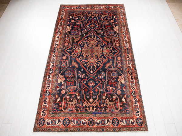 9' 10" x 5' 3" Excellent Hand-Knotted Antique Tribal Rug - Yasi & Fara 