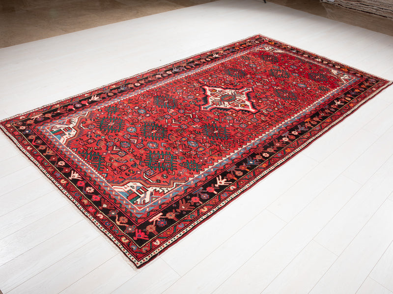 9' 10" x 5' 3" Excellent Hand-Knotted Vintage Fine Tribal Rug - Yasi & Fara 