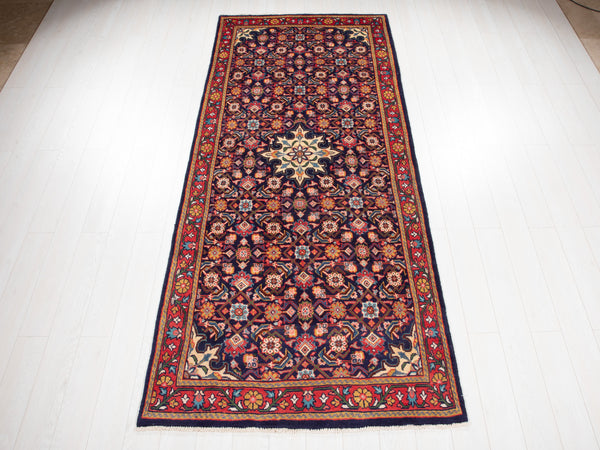 10' 2" x 4' 4" Excellent Hand-Knotted Vintage Tribal Runner Rug - Yasi & Fara 