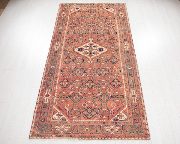 10' x 4' 11" Excellent Hand-Knotted Vintage Tribal Rug - Yasi & Fara 