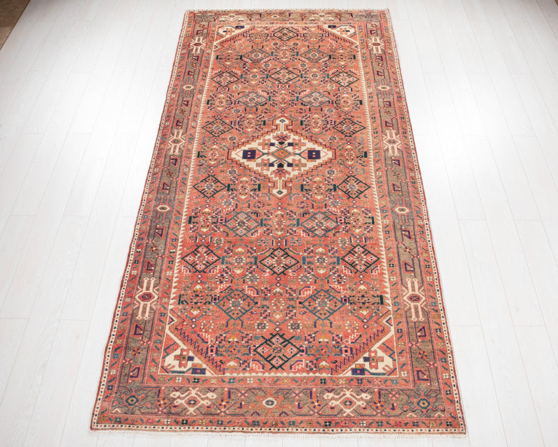 10' x 4' 11" Excellent Hand-Knotted Vintage Tribal Rug - Yasi & Fara 