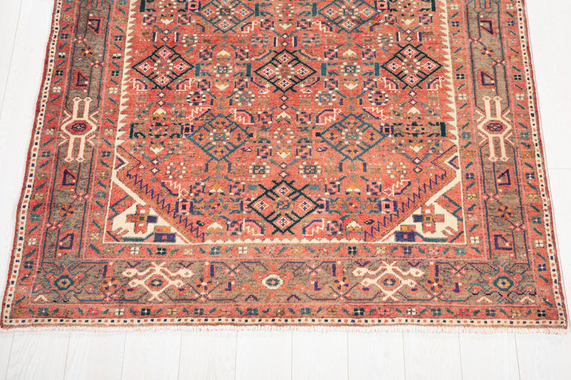 10' x 4' 11" Excellent Hand-Knotted Vintage Tribal Rug - Yasi & Fara 