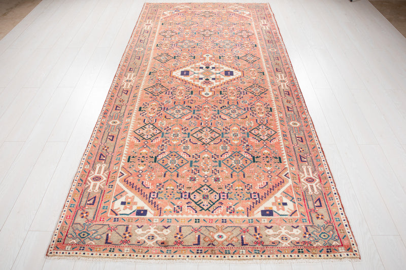 10' x 4' 11" Excellent Hand-Knotted Vintage Tribal Rug - Yasi & Fara 