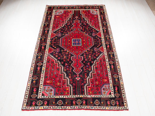 9' 4" x 5' 2" Excellent Hand-Knotted Vintage Tribal Rug - Yasi & Fara 