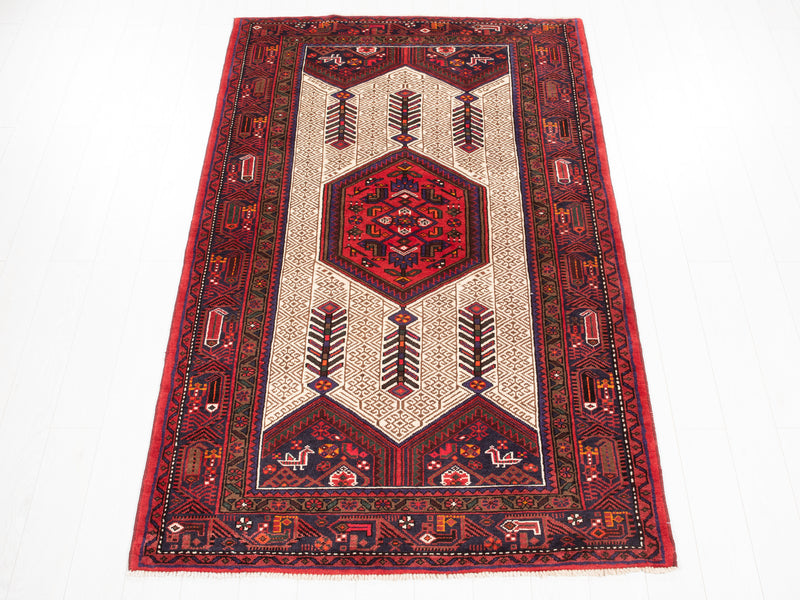 7' 4" x 4' 7" Excellent Hand-Knotted Fine Vintage Tribal Rug - Yasi & Fara 