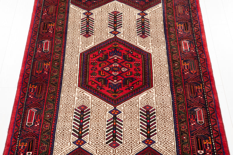 7' 4" x 4' 7" Excellent Hand-Knotted Fine Vintage Tribal Rug - Yasi & Fara 