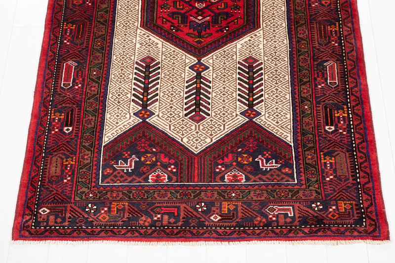 7' 4" x 4' 7" Excellent Hand-Knotted Fine Vintage Tribal Rug - Yasi & Fara 