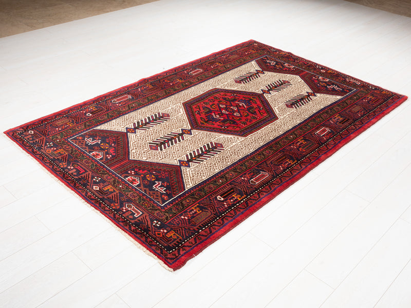 7' 4" x 4' 7" Excellent Hand-Knotted Fine Vintage Tribal Rug - Yasi & Fara 