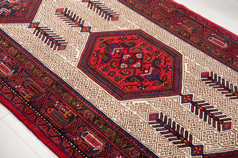 7' 4" x 4' 7" Excellent Hand-Knotted Fine Vintage Tribal Rug - Yasi & Fara 