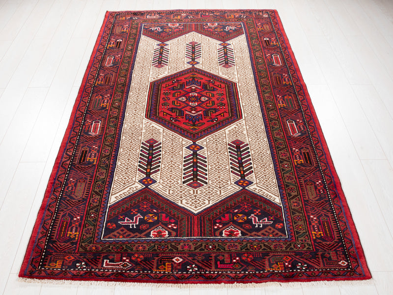 7' 4" x 4' 7" Excellent Hand-Knotted Fine Vintage Tribal Rug - Yasi & Fara 