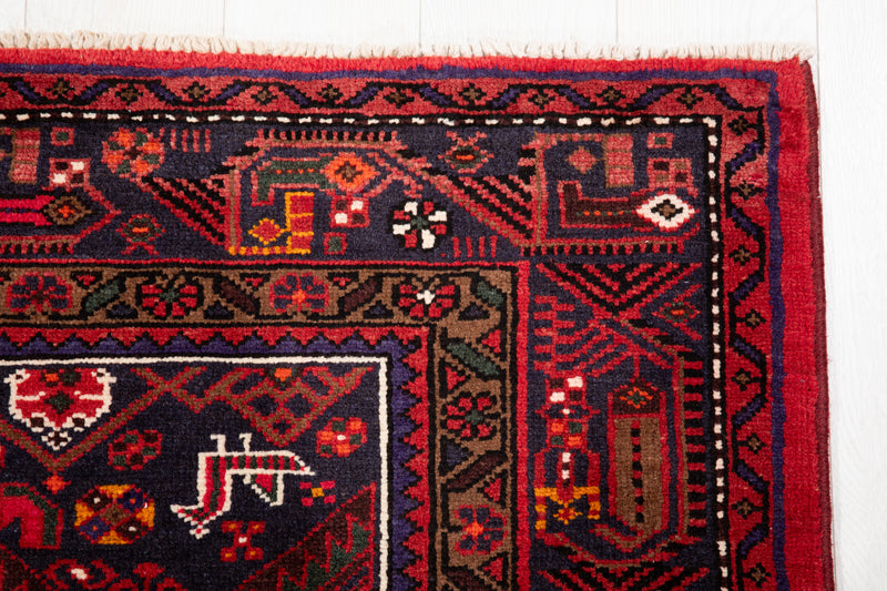 7' 4" x 4' 7" Excellent Hand-Knotted Fine Vintage Tribal Rug - Yasi & Fara 