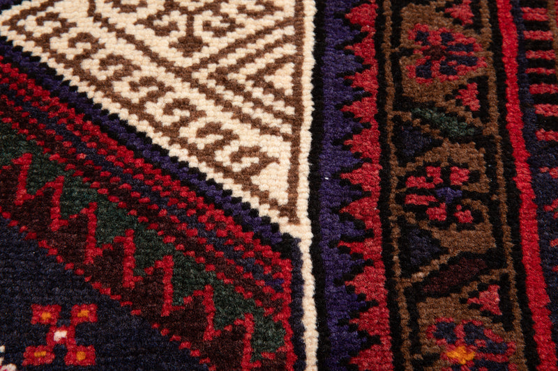 7' 4" x 4' 7" Excellent Hand-Knotted Fine Vintage Tribal Rug - Yasi & Fara 
