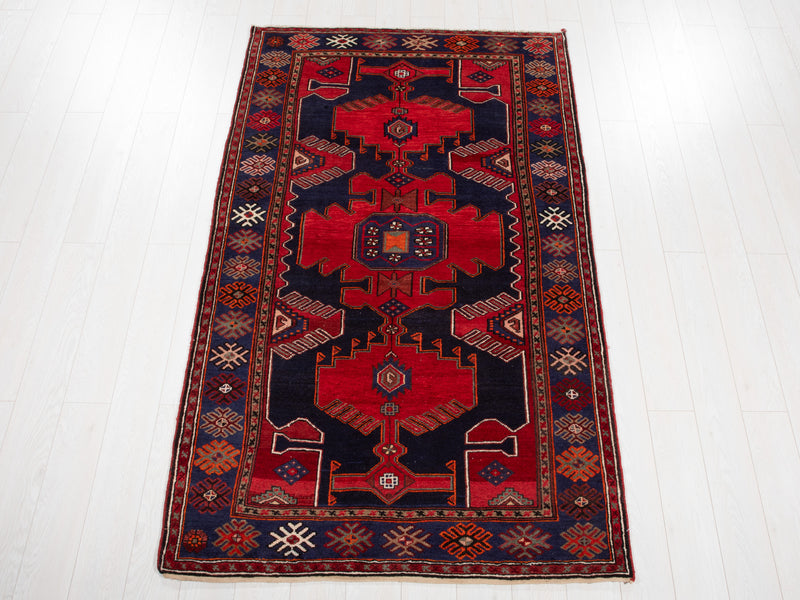 7' 3" x 4' 3" Excellent Hand-Knotted Vintage Tribal Rug - Yasi & Fara 