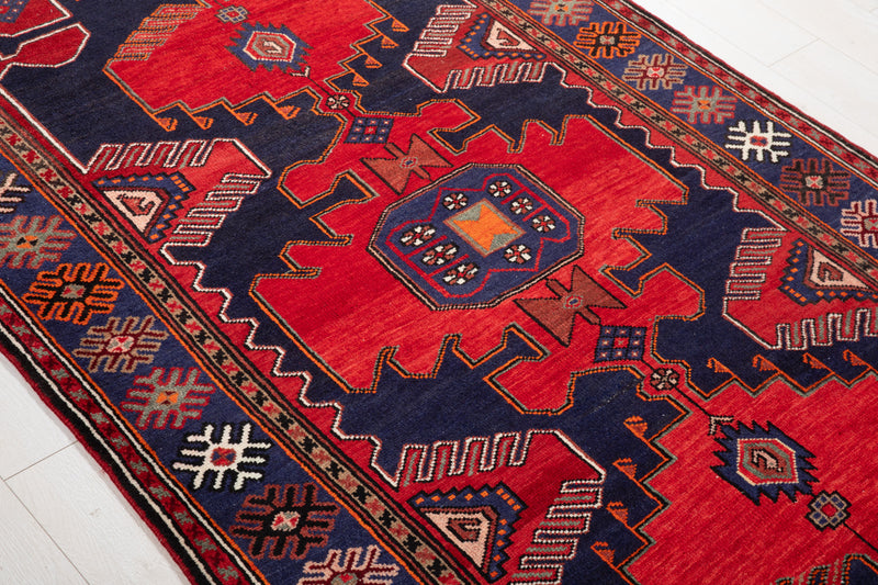 7' 3" x 4' 3" Excellent Hand-Knotted Vintage Tribal Rug - Yasi & Fara 