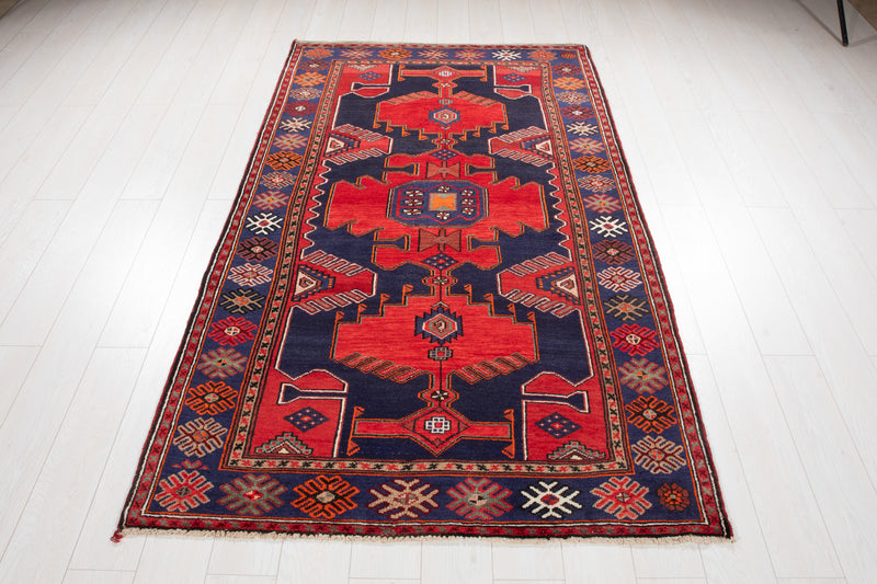 7' 3" x 4' 3" Excellent Hand-Knotted Vintage Tribal Rug - Yasi & Fara 