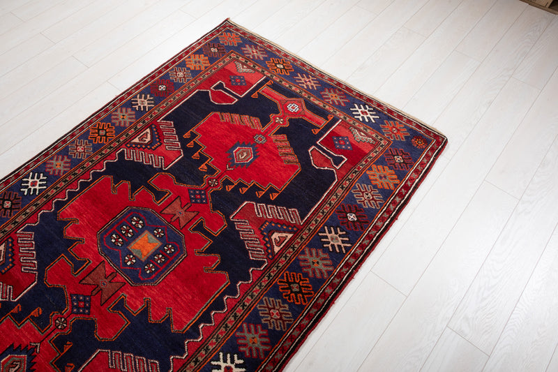 7' 3" x 4' 3" Excellent Hand-Knotted Vintage Tribal Rug - Yasi & Fara 