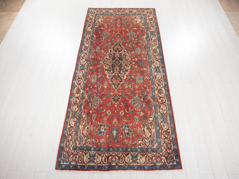 10' x 4' 5" Excellent Hand-Knotted Vintage Tribal Runner Rug - Yasi & Fara 