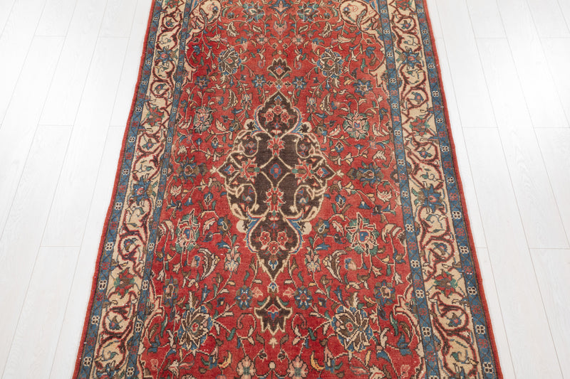 10' x 4' 5" Excellent Hand-Knotted Vintage Tribal Runner Rug - Yasi & Fara 