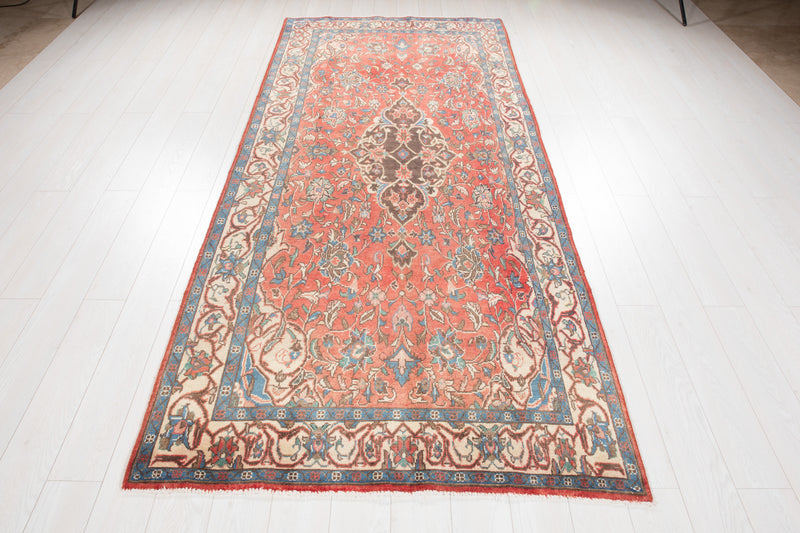 10' x 4' 5" Excellent Hand-Knotted Vintage Tribal Runner Rug - Yasi & Fara 