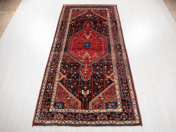 10' 5" x 5' Excellent Hand-Knotted Vintage Tribal Rug - Yasi & Fara 