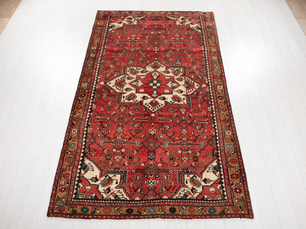 9' 10" x 5' 4" Excellent Hand-Knotted Vintage Tribal Rug - Yasi & Fara 