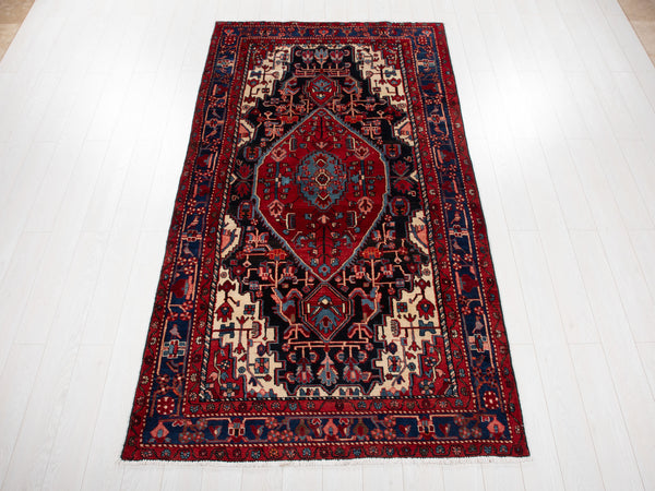 9' 1" x 5' 1" Excellent Hand-Knotted Vintage Tribal Rug - Yasi & Fara 