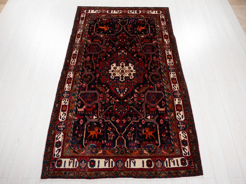 9' 4" x 5' 3" Excellent Hand-Knotted Vintage Tribal Rug - Yasi & Fara 