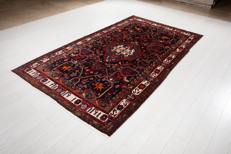 9' 4" x 5' 3" Excellent Hand-Knotted Vintage Tribal Rug - Yasi & Fara 