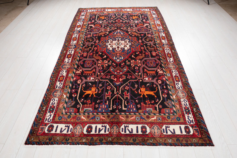 9' 4" x 5' 3" Excellent Hand-Knotted Vintage Tribal Rug - Yasi & Fara 