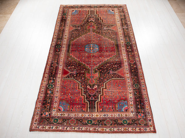 10' 8" x 5' 7" Excellent Hand-Knotted Vintage Collectible Tribal Rug - Yasi & Fara 