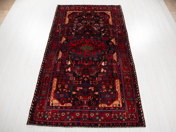 10' 1" x 5' 5" Excellent Hand-Knotted Vintage Tribal Rug - Yasi & Fara 