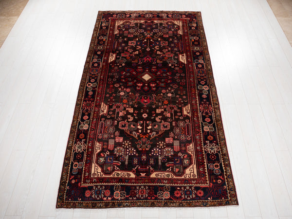 9' 11" x 5' 4" Excellent Hand-Knotted Vintage Tribal Rug - Yasi & Fara 