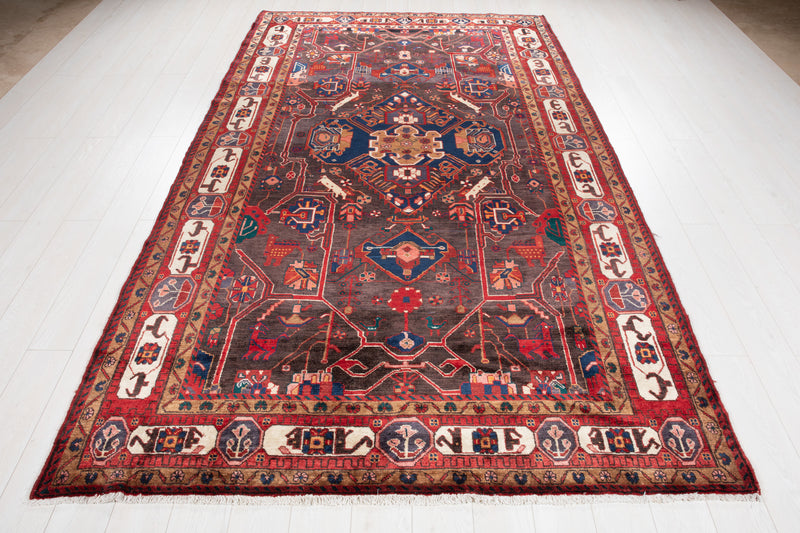 10' 2" x 6' Excellent Hand-Knotted Vintage Tribal Rug - Yasi & Fara 