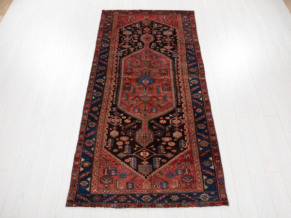 9' 1" x 4' 2" Excellent Hand-Knotted Vintage Tribal Rug - Yasi & Fara 