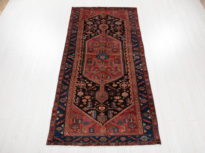 9' 1" x 4' 2" Excellent Hand-Knotted Vintage Tribal Rug - Yasi & Fara 