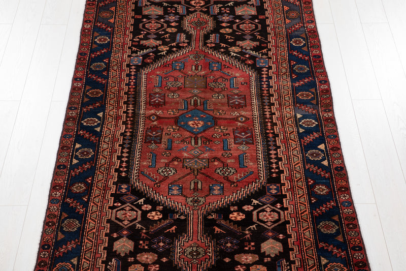 9' 1" x 4' 2" Excellent Hand-Knotted Vintage Tribal Rug - Yasi & Fara 