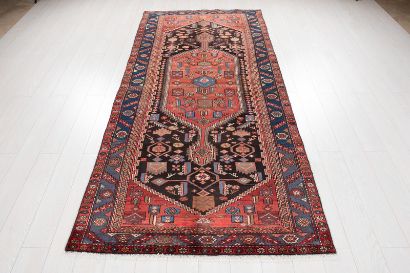 9' 1" x 4' 2" Excellent Hand-Knotted Vintage Tribal Rug - Yasi & Fara 