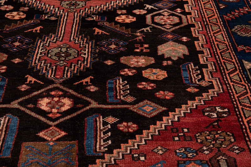 9' 1" x 4' 2" Excellent Hand-Knotted Vintage Tribal Rug - Yasi & Fara 