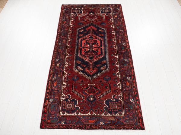 9' 4" x 4' 5" Excellent Hand-Knotted Vintage Tribal Rug - Yasi & Fara 