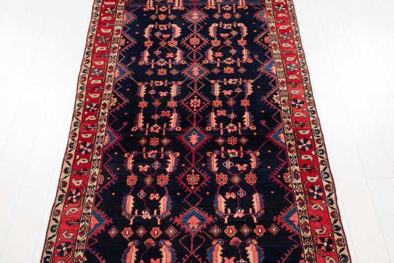 10' 9" x 4' 8" Excellent Hand-Knotted Antique Tribal Runner Rug