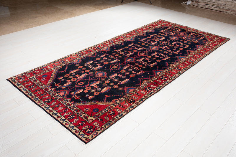 10' 9" x 4' 8" Excellent Hand-Knotted Antique Tribal Runner Rug